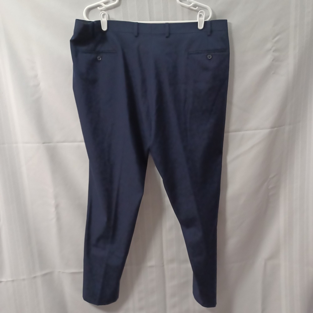 Alfani Dress Pants Mens 44x30 Navy Blue Slim Fit Stretch Recycled Blend Trousers